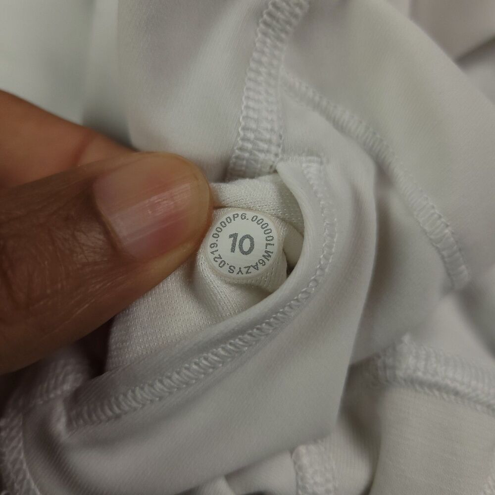 Lululemon Speed Up Crop Leggings Womens Size 10 White Hugging Capri - Picture 4 of 9